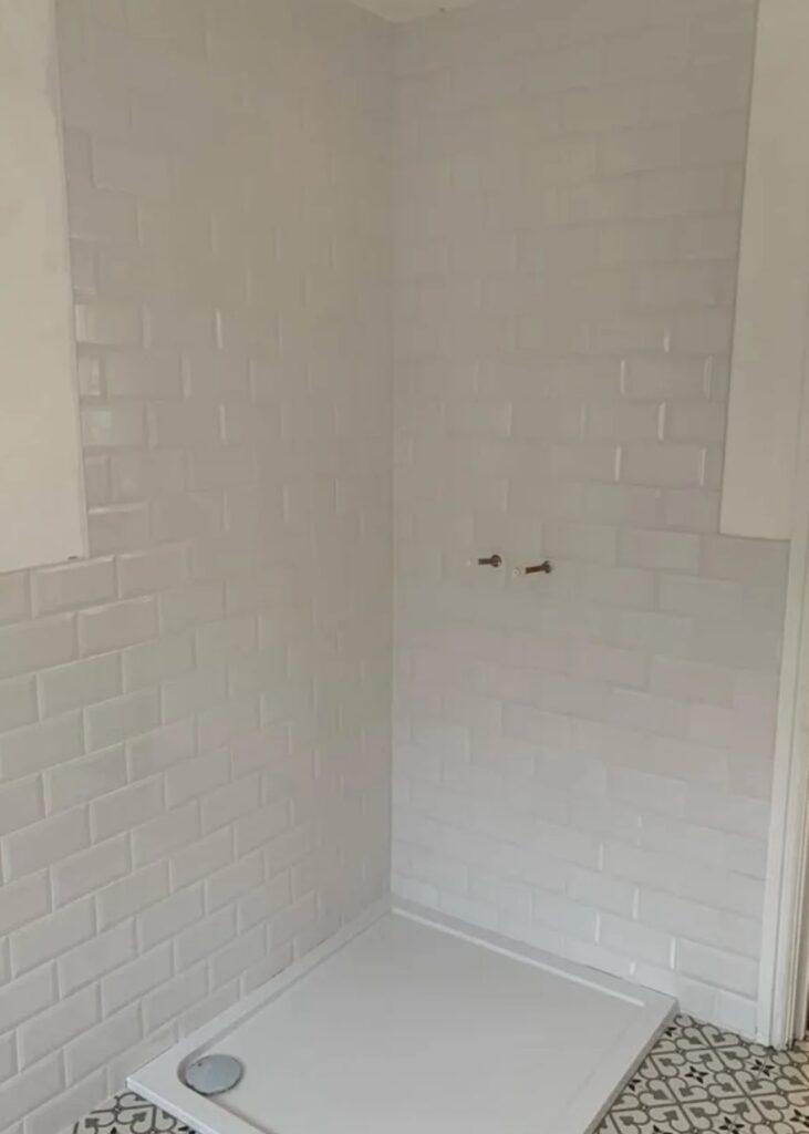 bathroom shower wall tiling