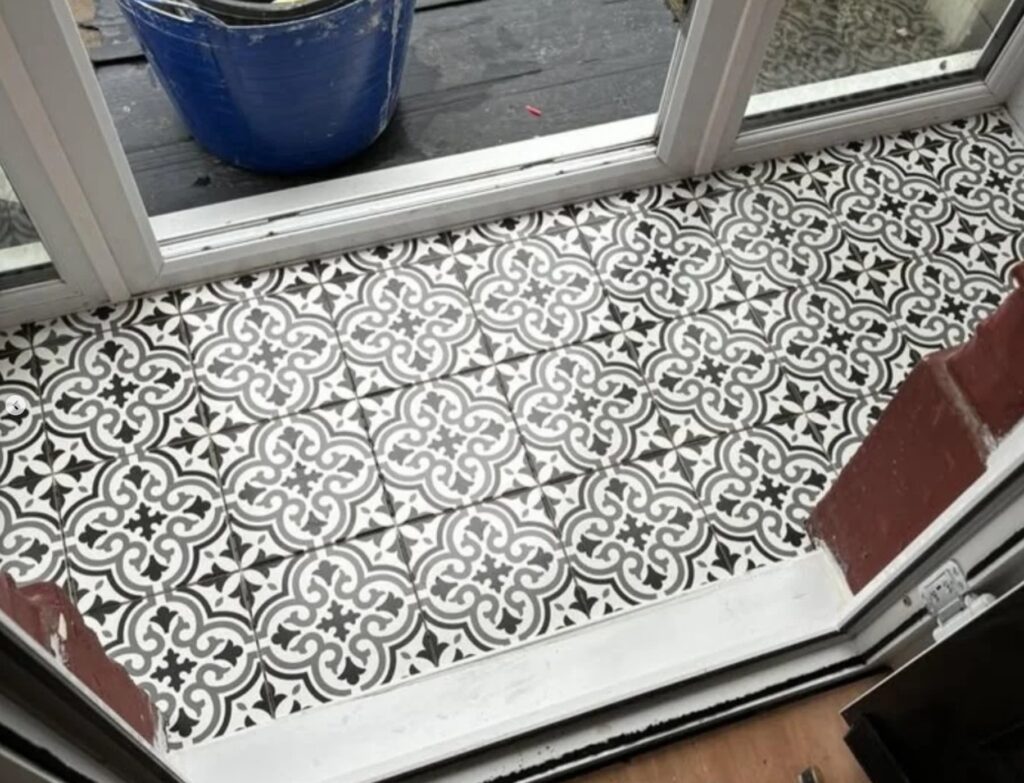 floor extenstion tiling
