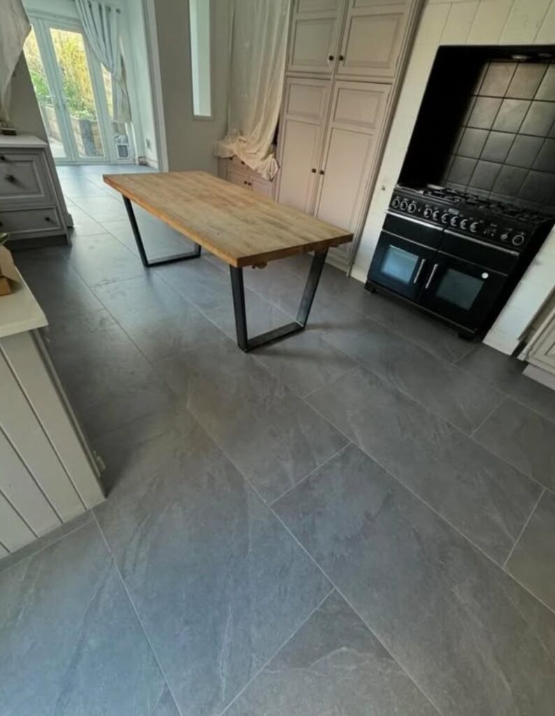 large kitchen floor tiling