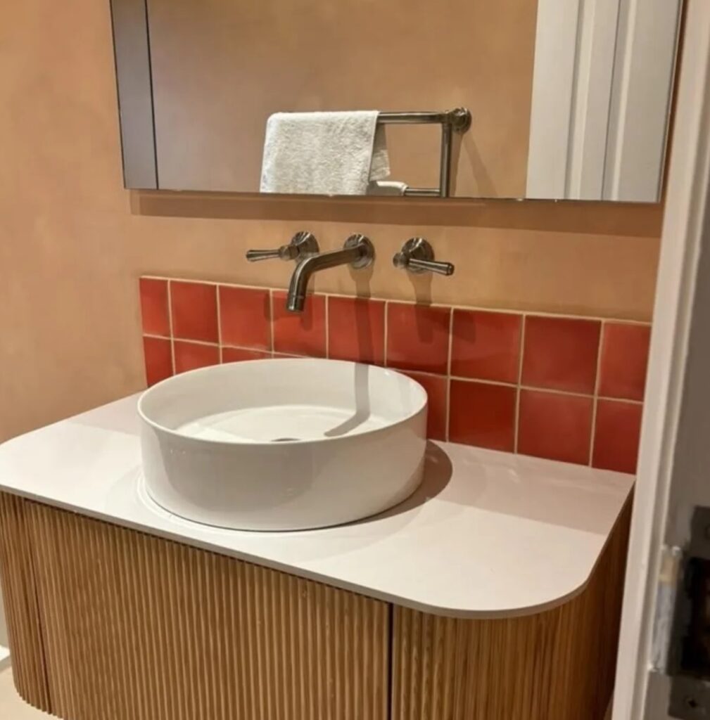 small splashback tiling